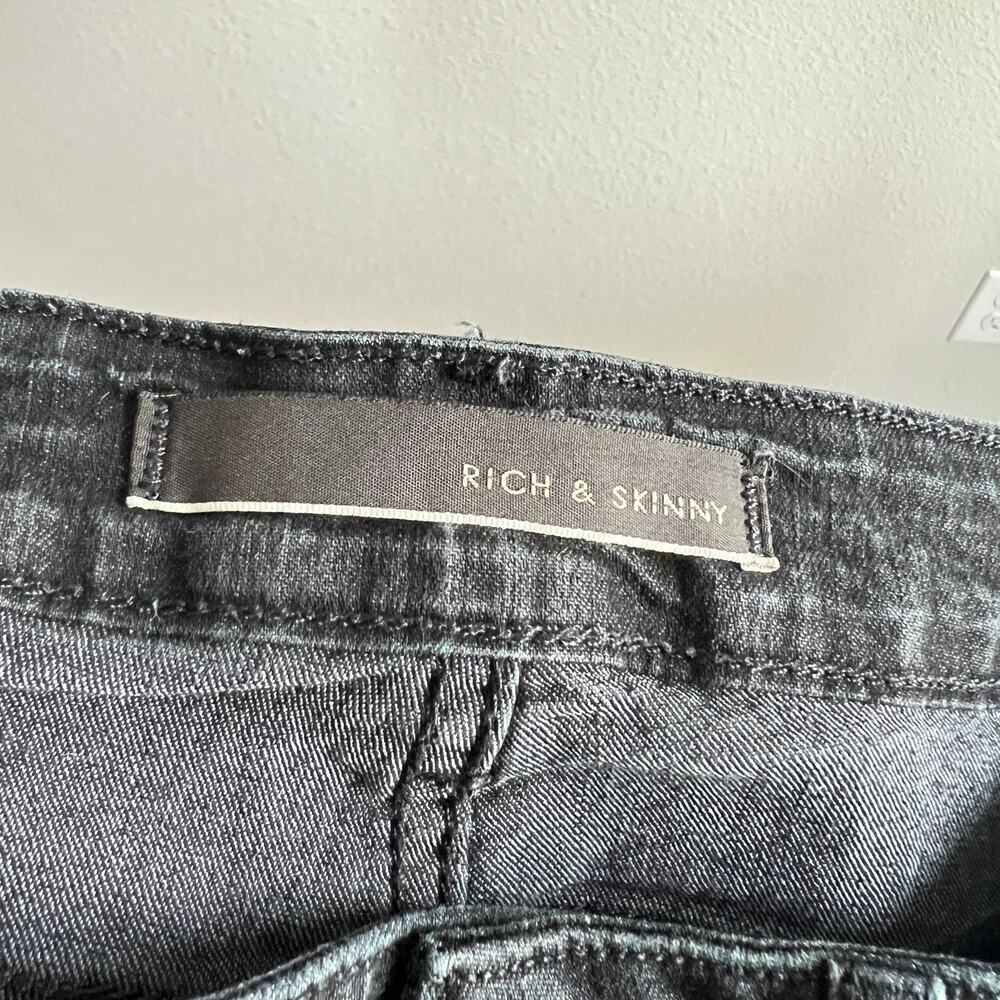 Rich & Skinny Black Mid Rise Skinny Jeans Women's 27 Stretch Casual Classic - Picture 6 of 8